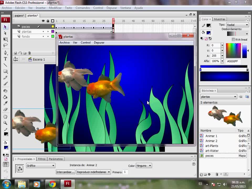 Flash CS5 Sesion 2 Interpolacion de Movimiento