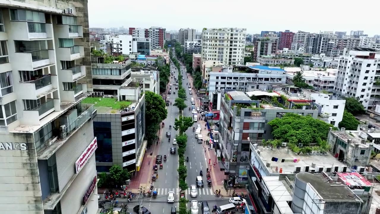 Dhaka City Aerial view .