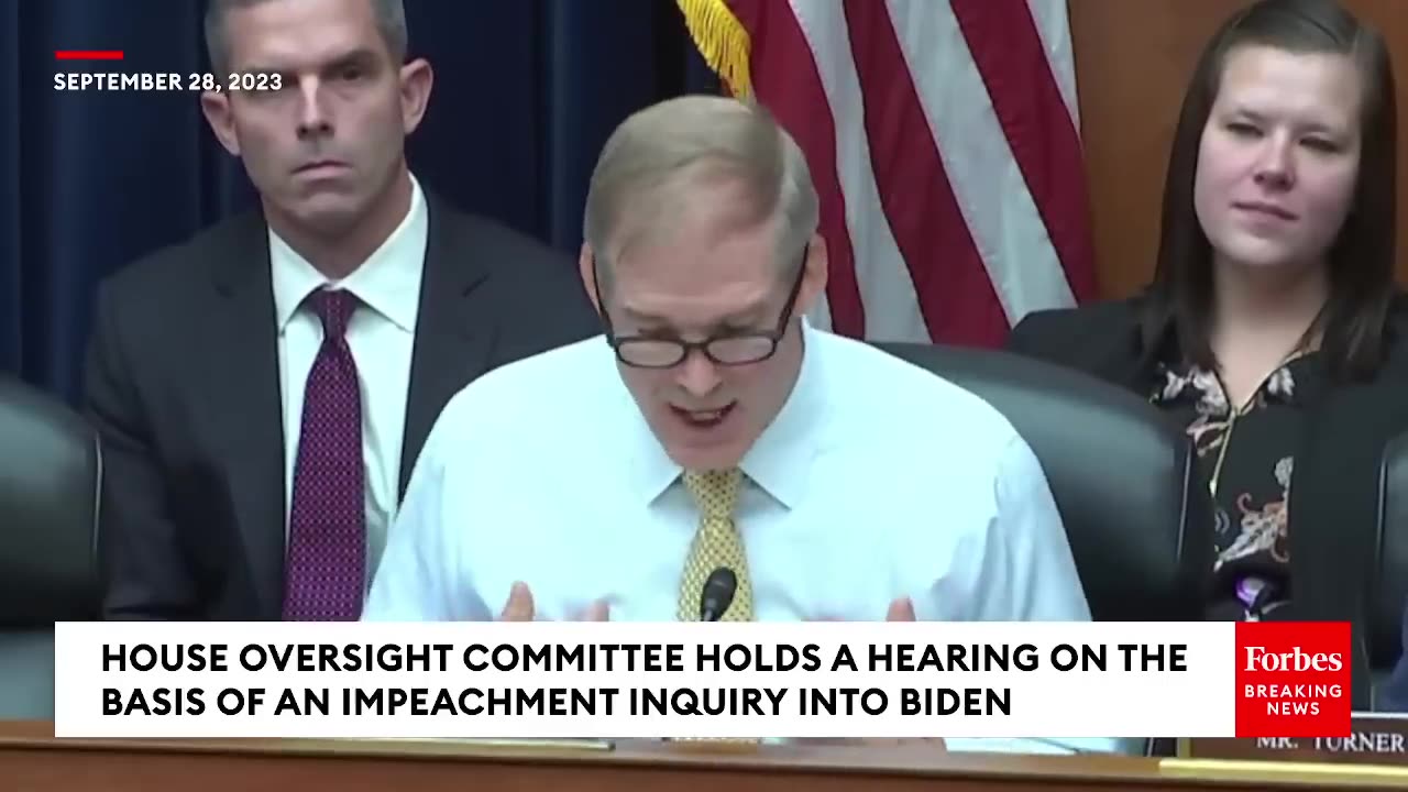 BREAKING NEWS_ Jim Jordan Castigates Bidens For 'Influence Peddling Scheme' At Impeachment Hearing