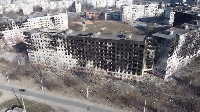 Drone footage shows Mariupol buildings shattered amid ongoing Russian offensive in Ukraine - WATCH!