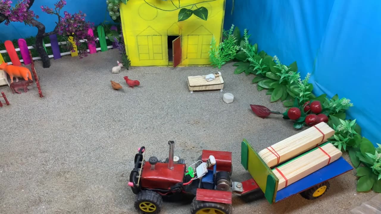 diy mini tractor science project | mini farmer | diy tractor