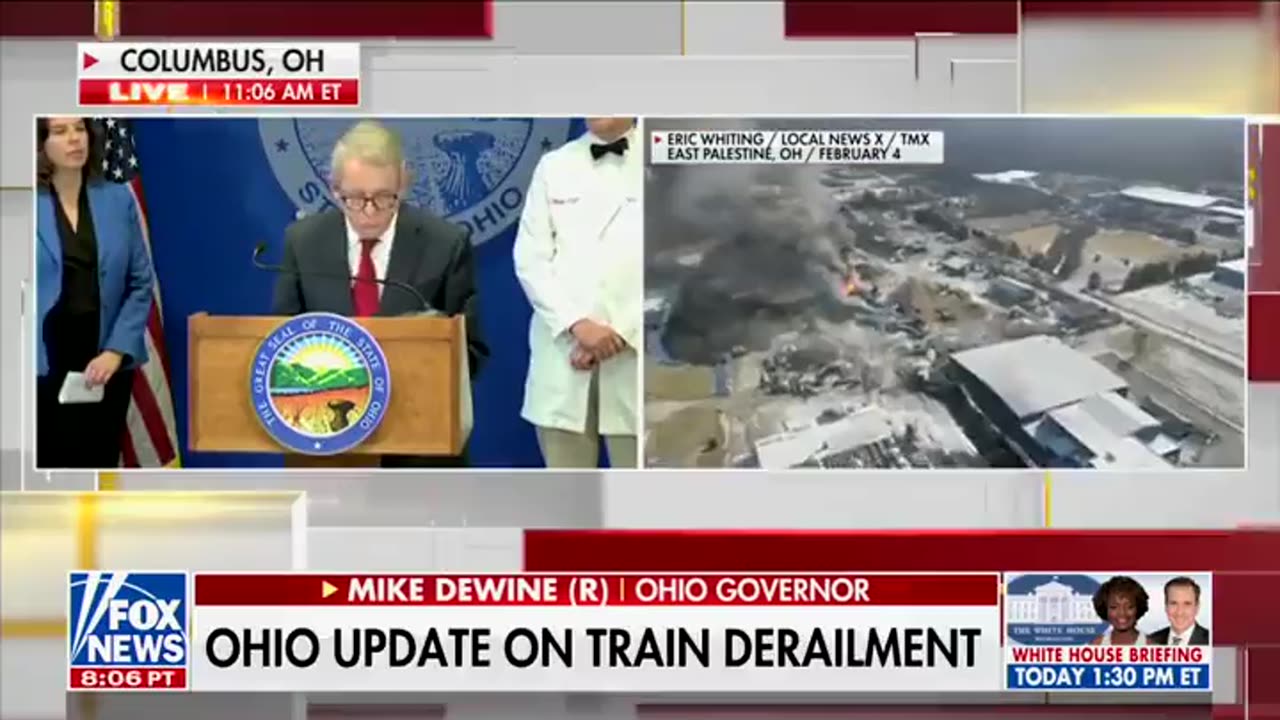 Ohio Governor Mike DeWine says the water in East Palestine, Ohio is safe