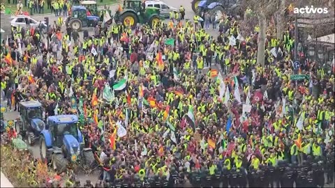 Madrid, Spain. Famers have had it and rising UP.