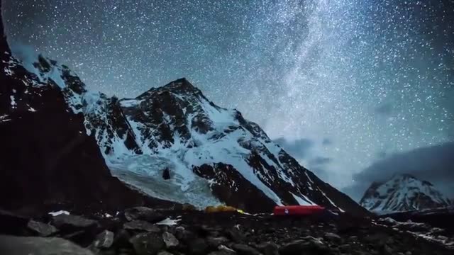 A view of a mountain long before the night