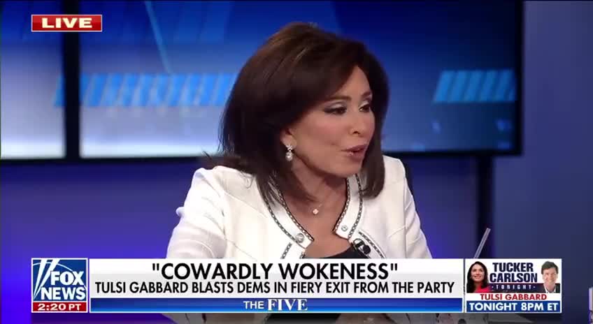 Judge Jeanine Shuts Down Fox News Leftist on Tulsi Gabbard's Democrat Defection