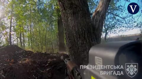 A Ukrainian soldier records a tense first-person battle in a trench in Donetsk
