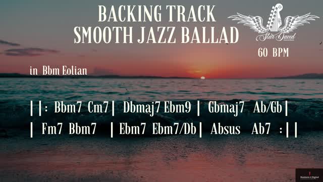 Backing Track Smooth Jazz Ballad in Bbm