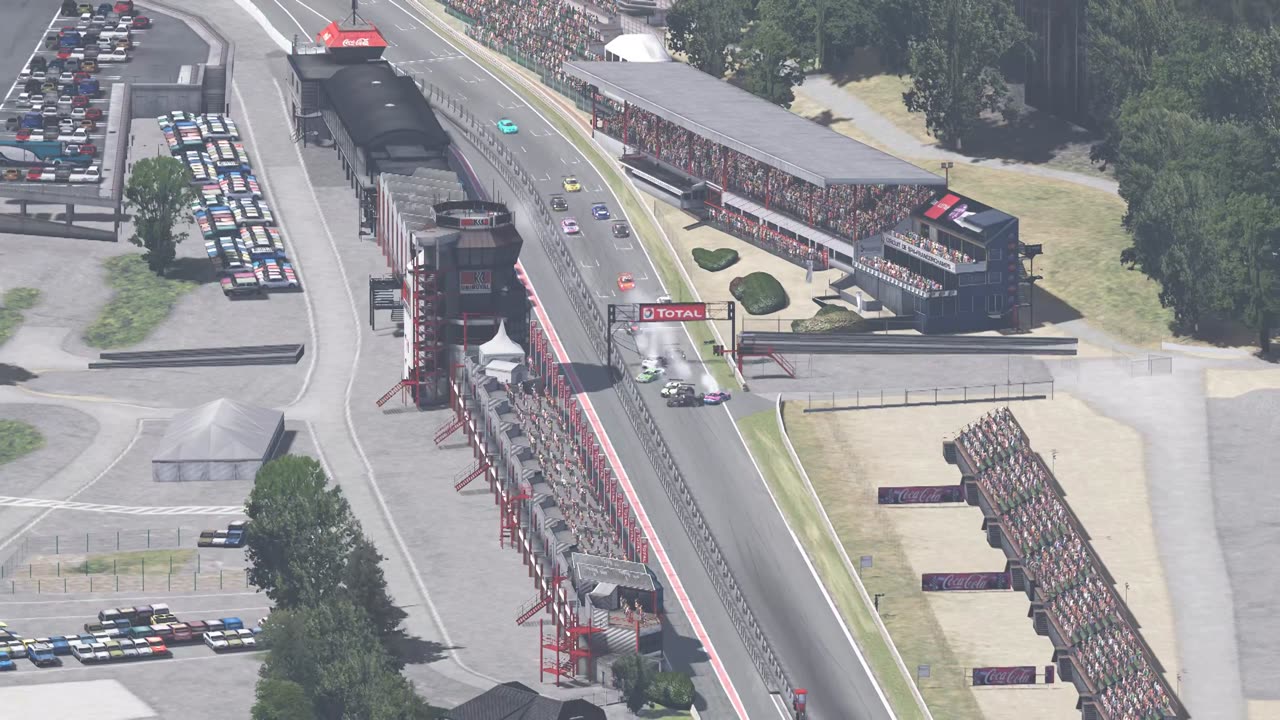 Insane Start on Spa - Porsche Cup 3-10-24 (blimp view)