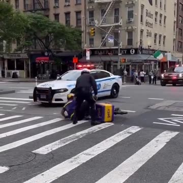SHOCKING: Cyclist Gets SHOVED To The Ground To Make Way For Biden's Motorcade