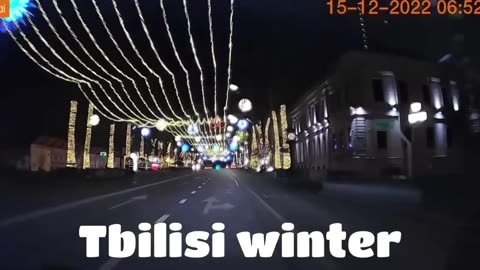 Road of Tbilisi Georgia in the Winter
