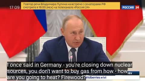 President Putin: "I once said in Germany... (but no one listens to me)"