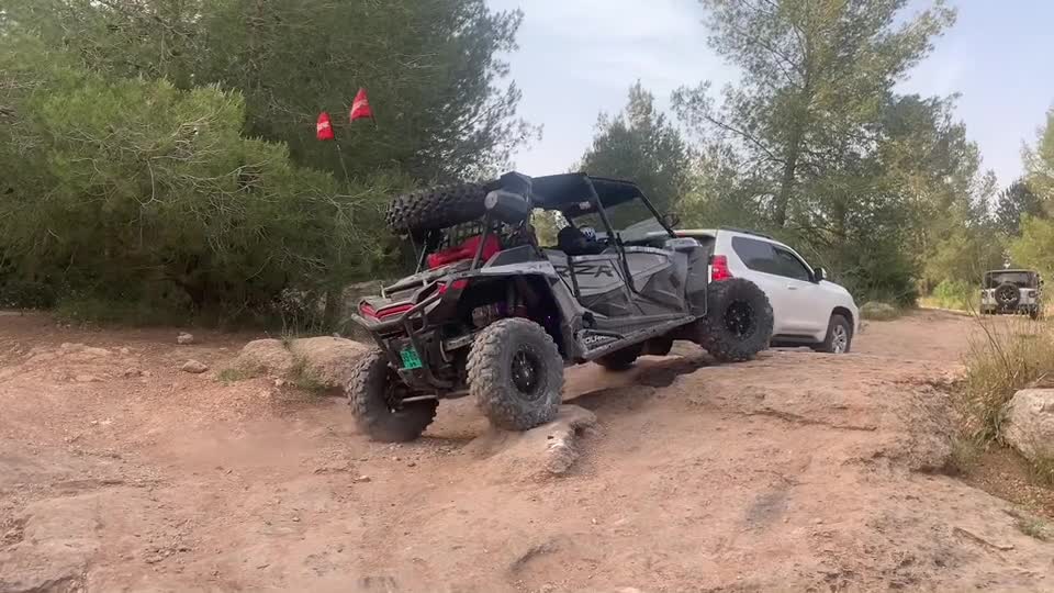 A small off-road emerges