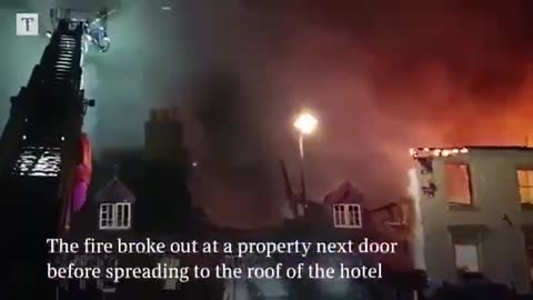 ‼️A hotel with Ukrainian refugees burned down in England