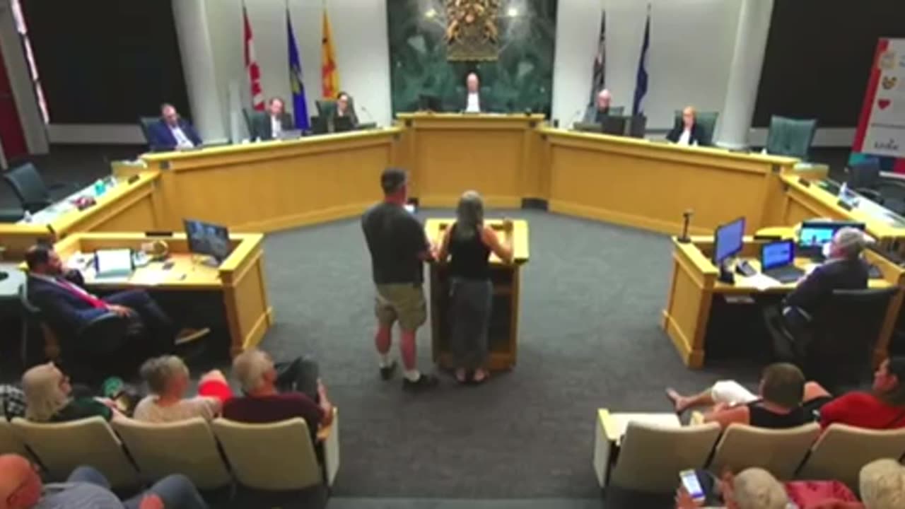 Leduc Alberta City Council Meeting Shut Down: Pedo Flag