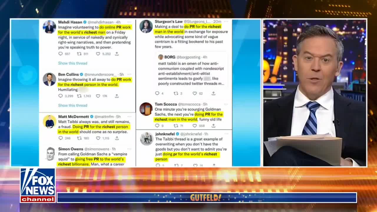 Gutfeld Hilariously Roasts Hack Journos