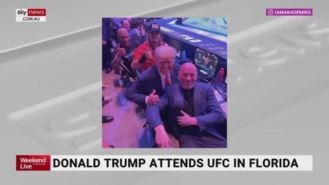 Crowd chants 'USA' as Donald Trump attends UFC