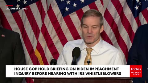 BREAKING- Jim Jordan Announces 'More Information' To Come From IRS Whistleblowers About Hunter Biden