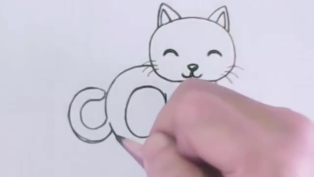 Very Easy How to turn Words Cat Into a Cartoon Cat Wordtoons learning step by step for kid