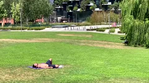 Milan bakes in summer heatwave