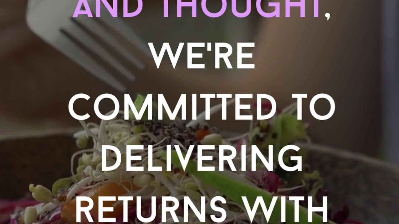We’re committed to delivering returns with every nutritious meal 💪