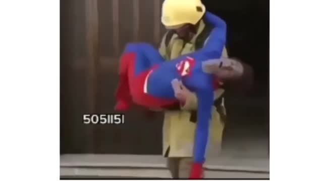Funny Superman try to impress people