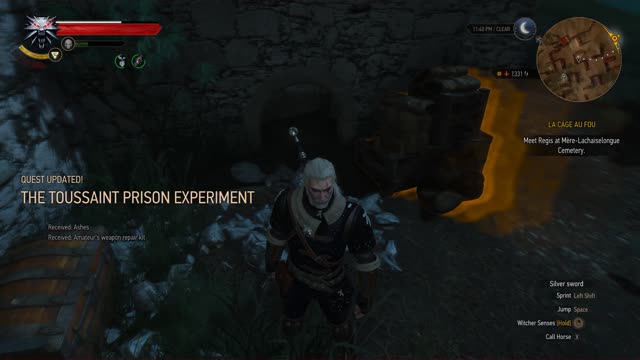 Witcher 3 - The Toussaint Prison Experiment Location of Treasure