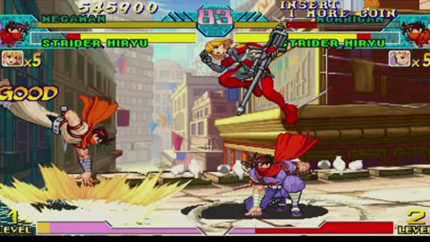 Megaman + Strider Hiryu vs Morrigan + Strider Hiryu