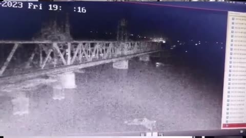 Ukraine War Combat Footage: 'Ru Night Strike on Zatoka Rail Bridge using water drone - 2023