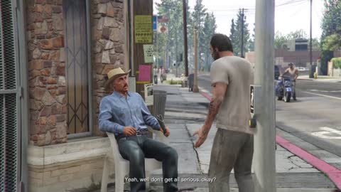 Strange GTA V cutscene glitch