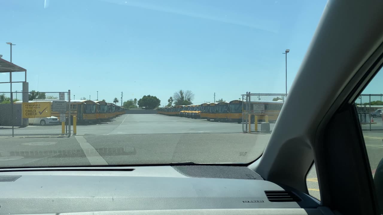 (389) Tour/Ride past GPS Transportation’s main school bus fleet. Part 2