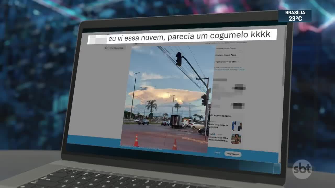 Formação de nuvens surpreende moradores no Distrito Federal | SBT Brasil (19/01/22)