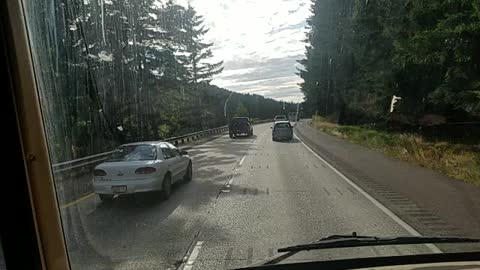 RV Driving Into Bellingham Washington