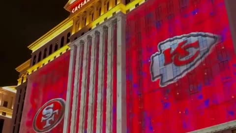 Caesars Palace is ready for the #superbowl 🏈