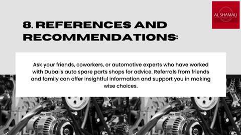 Tips for Selecting the Best Auto Spare Parts Company in Dubai - Al Shamali Auto Parts Group