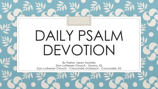 Daily Devotion Psalm 31:1-13