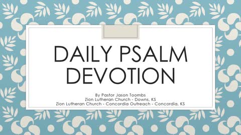 Daily Devotion Psalm 31:1-13