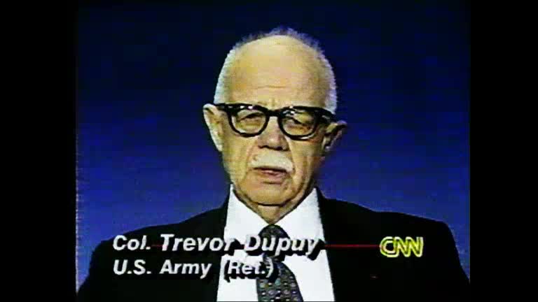 Vintage CNN - Iraq War Day 1 - Col Trevor Dupuy (US Army Ret.) - Pt 12of15 - Jan 16-1991