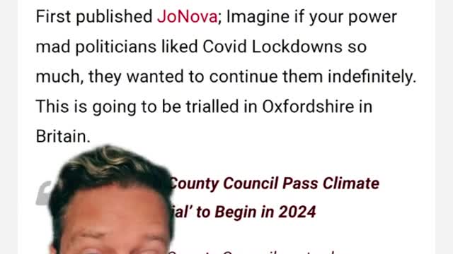 Oxfordshire Council to Trial a Climate Lockdown Starting in 2024