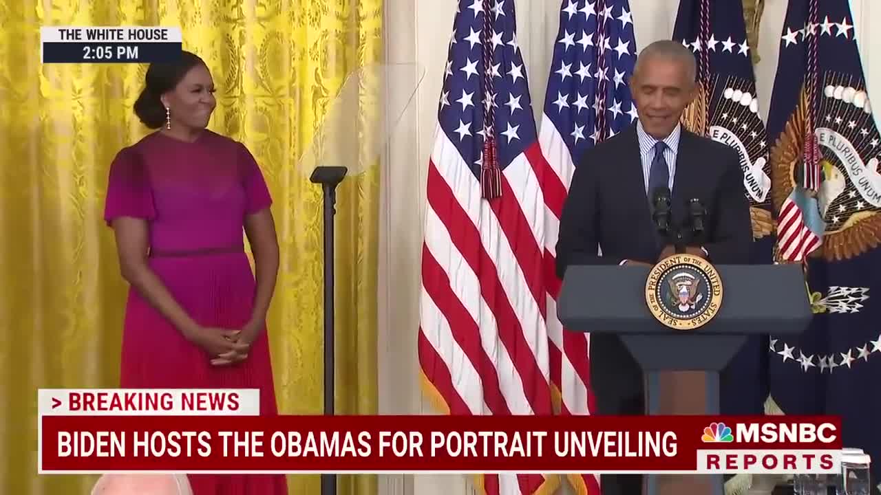 Barack Obama Thanks Biden For 'Faith In Our Democracy' At White House Portrait Unveiling