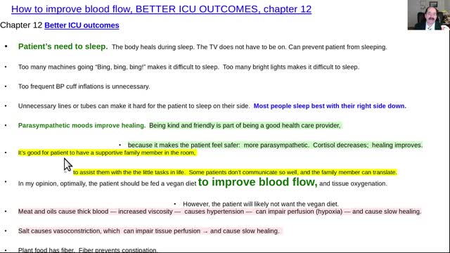 How to improve blood flow, BETTER ICU OUTCOMES, chapter 12