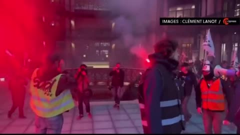 Protest at BlackRock Head Office in Paris.