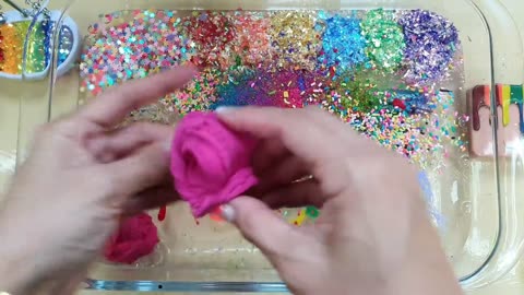 Rainbow Nutella slime mixing random into slime satisfying Slime video ASMR