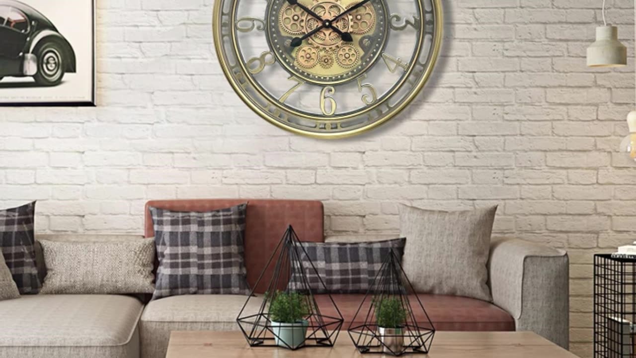 Modern Decorative Art Arabic Numerals Metal Wall Clock