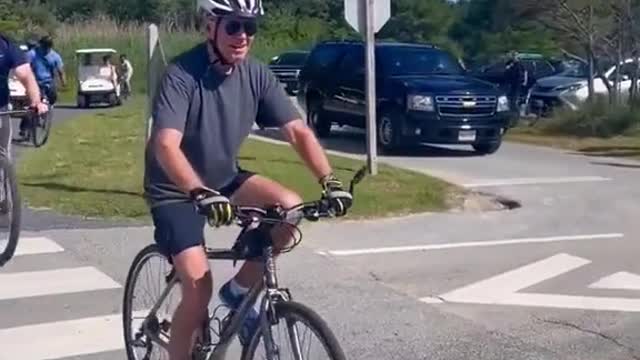 Joe Biden Falls Off His Bike