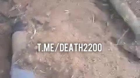 Artillery Strikes Leave Russians Half Buried