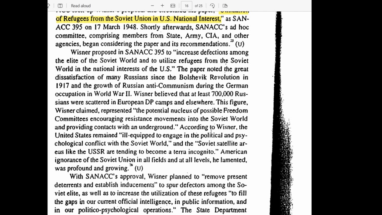 Fifty years CIA relationship origins with Ukrainian Nationalists pt 2