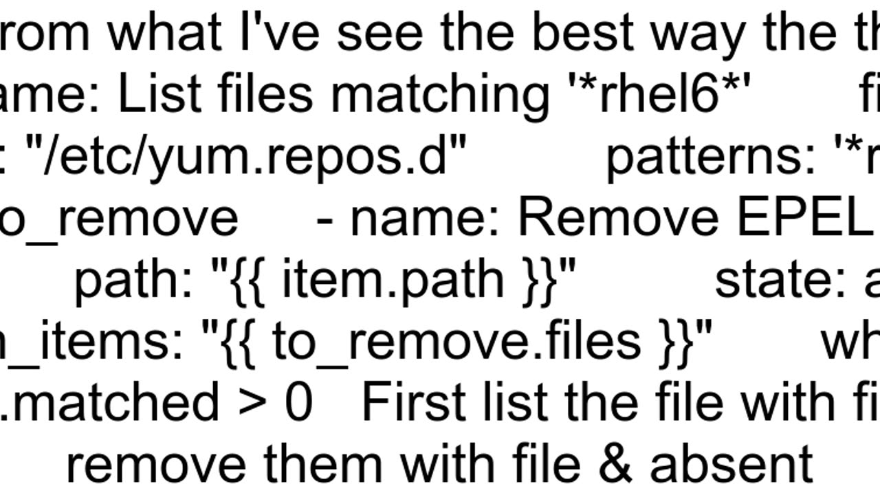 Deleting multiple files in most efficient way ansible