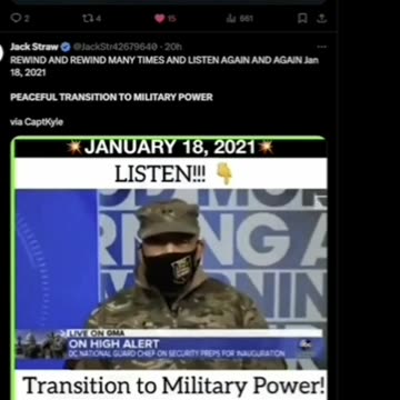 America Was Placed Under Military Control January 18, 2021