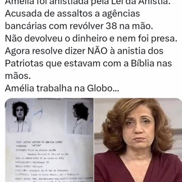 MIRIAM LEITÃO TERRORISTA DE 1964 VULGO "AMÉLIA" COMO VER ELA NÃO USA BATOM MÁS UM 38