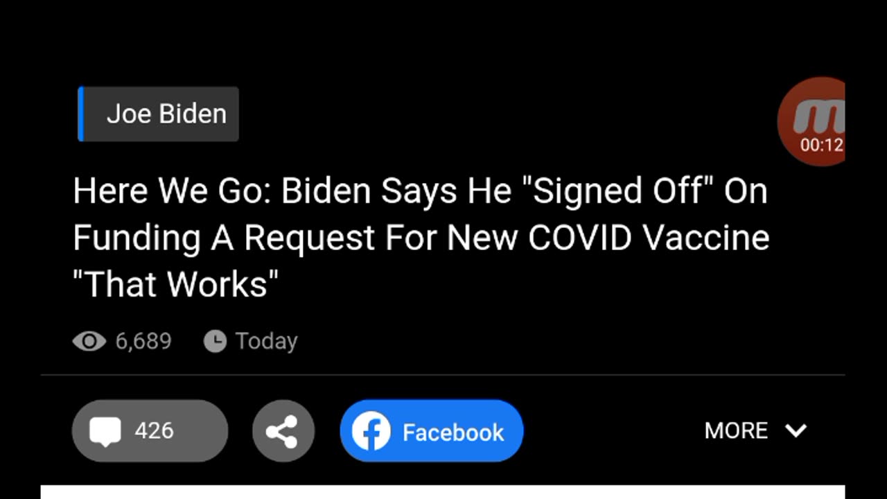 🤔Here We Go: Biden Says He "Signed Off" On Funding A Request For New COVID Vaccine "That Works"!!!